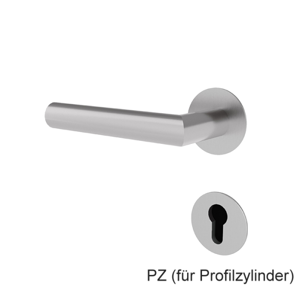 Türgriff JANA Edelstahl mit runden Flach-Rosetten