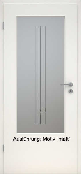 Tür mit Glasmotiv Sand 3 auf grauem Glas