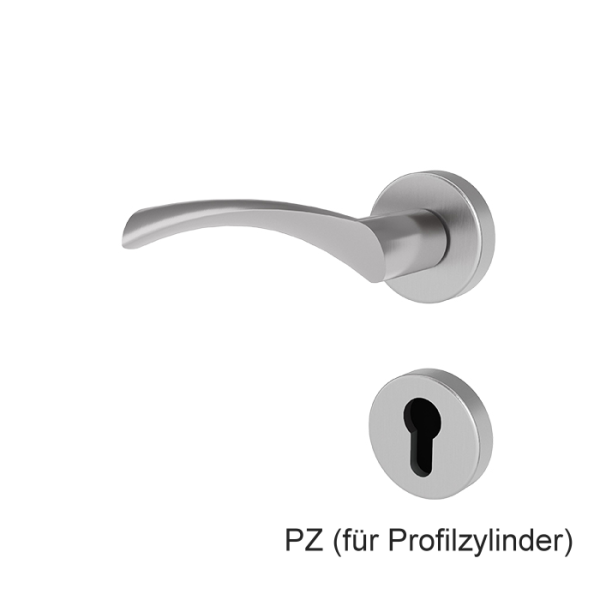 WE-Türgriff GAVI Edelstahl mit runden Rosetten