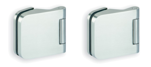 Glastürschloss + Band-Set CLASSIC Edelstahl