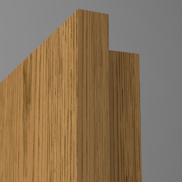 Innentür Furnier Eiche rustikal mit Eckkante