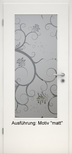 Tür mit Glasmotiv Sand 38 auf grauem Glas