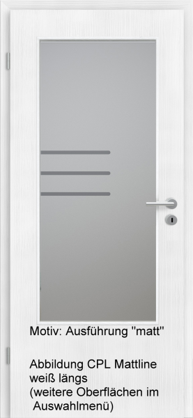 Tür mit Glasmotiv Sand 28 auf grauem Glas