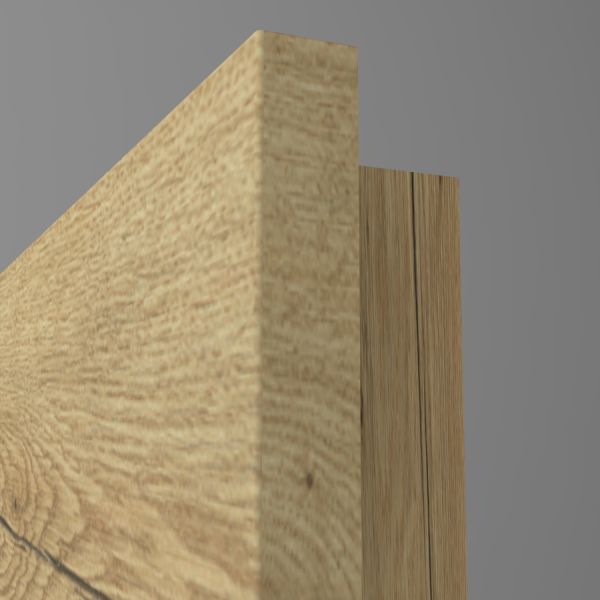 Tür CPL Natural Touch Fachwerk Eiche Natur quer