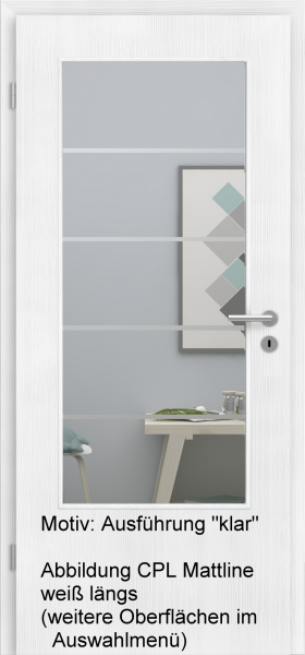 Tür mit Glasmotiv Sand 18 auf weißem Glas