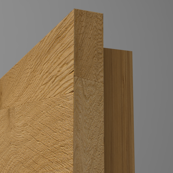 Tür Furnier ANTIK Eiche Natur matt-lackiert **quer**