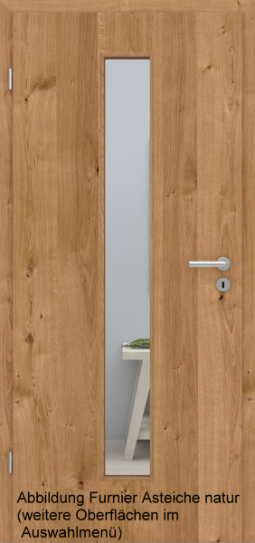 Tür Furnier Asteiche mit Lichtausschnitt LA008/M