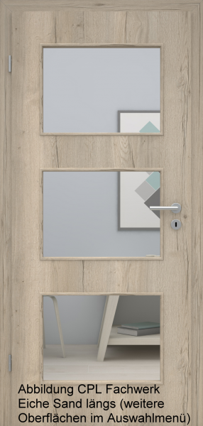 Tür Designkante mit Lichtausschnitt LA003