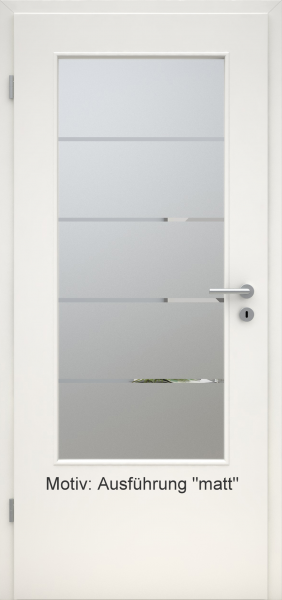 Tür mit Glasmotiv Sand 18 auf weißem Glas
