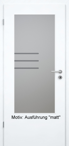 Tür mit Glasmotiv Sand 28 auf grauem Glas