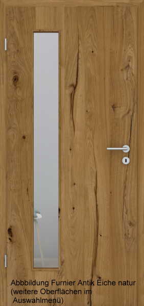 Tür Furnier ANTIK mit Lichtausschnitt LA008/DS