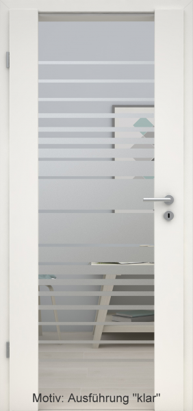 Holzglastür mit Glasmotiv Sand 17