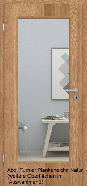 Tür Furnier PLANKENEICHE mit Lichtausschnitt LA001