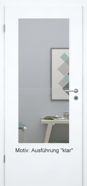 Tür mit Glasmotiv Sand 81 auf weißem Glas