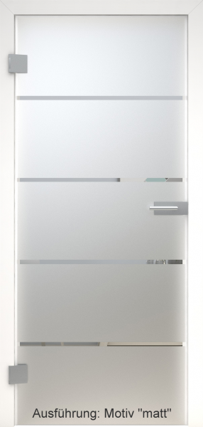Ganzglastür mit Glasmotiv SAND 18 "matt"