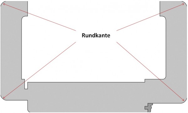 Zarge Furnier Asteiche für Wohnungseingangstüren + Ganzglastüren