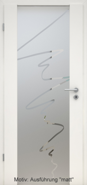 Holzglastür mit Glasmotiv Sand 36