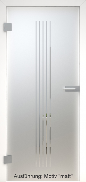 Ganzglastür mit Glasmotiv SAND 3