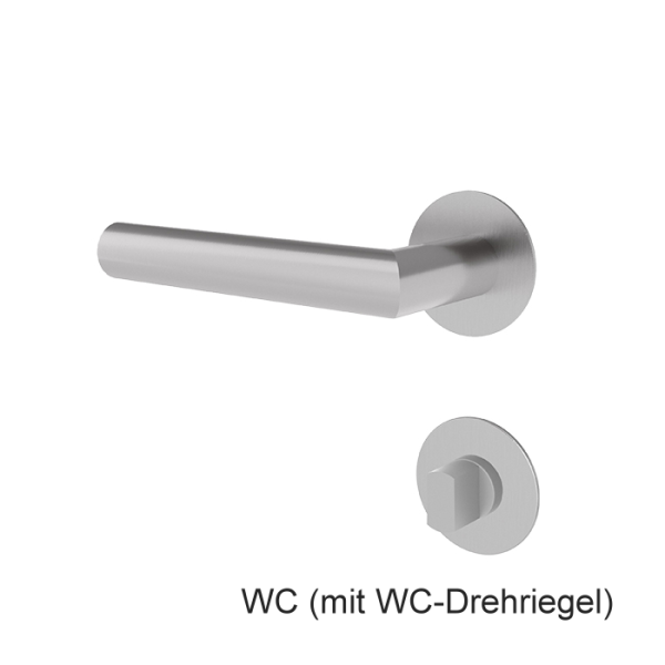 Türgriff JANA Edelstahl mit runden Flach-Rosetten