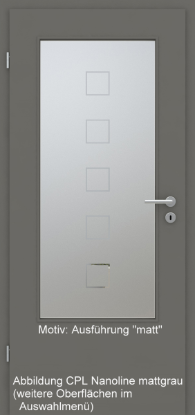 Tür mit Glasmotiv Sand 12 auf weißem Glas