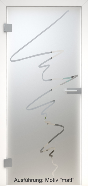 Ganzglastür mit Glasmotiv SAND 36