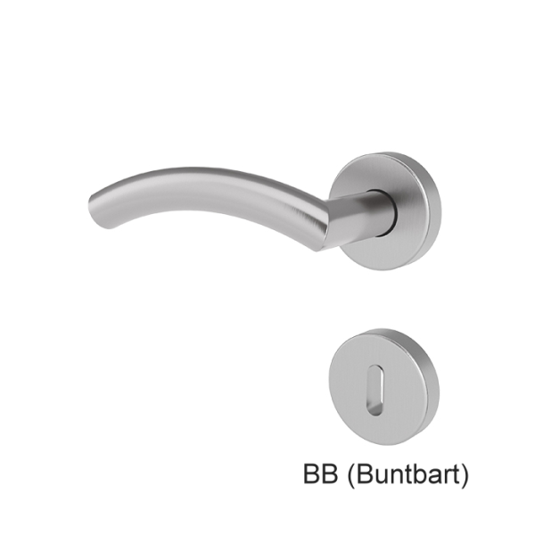 Türgriff HELGOLAND Edelstahl mit runden Rosetten